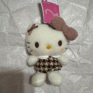 Sanrio Hello Kitty Plush Keychain Bag Charm with Checkered Outfit